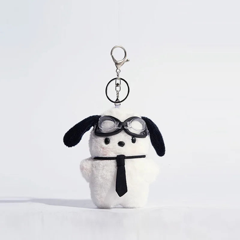 Plush Toys Doll Keychain Kawaii Pochacco Anime Pendant Keyring Cute Children Toy Plushie Keychains Girls Birthday Gifts