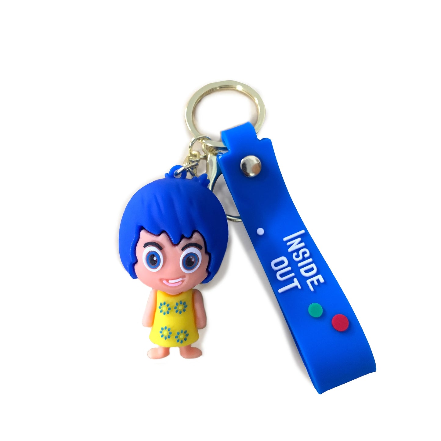 3D Cartoon inside Out 2 Keychain Anime Cartoon Character Keychain Pendant Personality Creative Soft Glue Doll Small Pendant