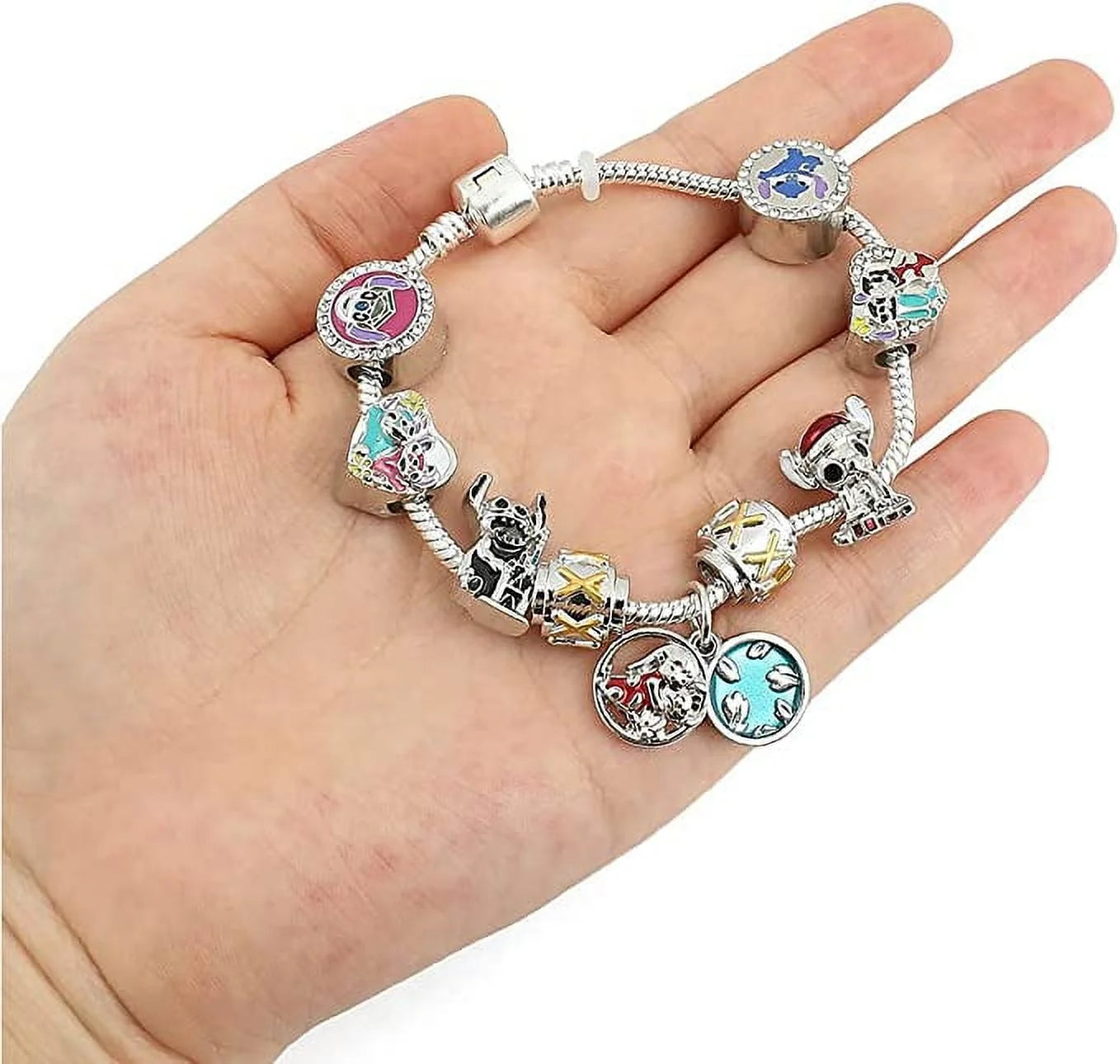 Anime Stitch Charm Bracelet, 6.7''