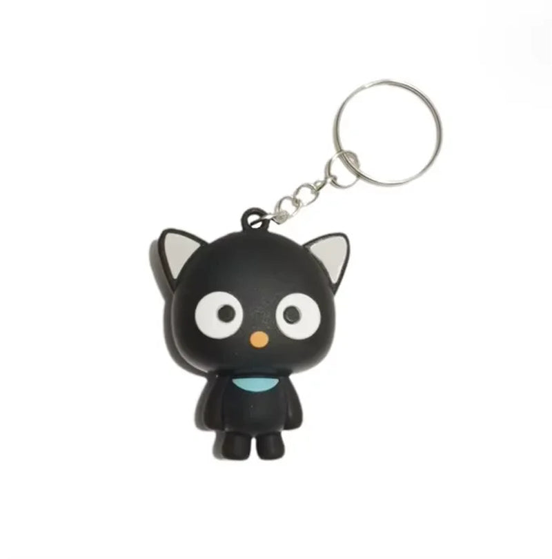 Chococat PVC Keychain Keyring Anime Black Cat Kawaii Cute Keychains Mascot Key Holder