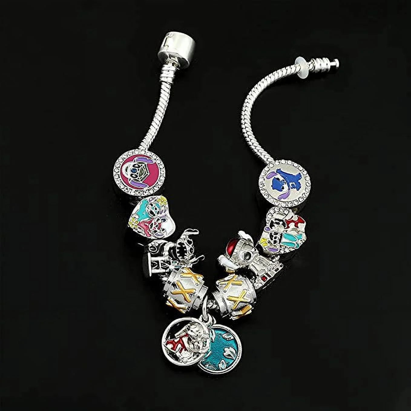 Anime Stitch Charm Bracelet, 6.7''