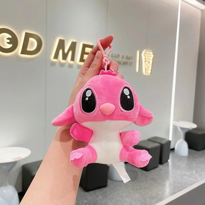 12Cm Sanrio Cartoon Anime Keychain Plush Love Purple Blue Pink Toy Cinnamoroll Cute Soft Stuffed Dolls Pendant Kid Birthday Gift