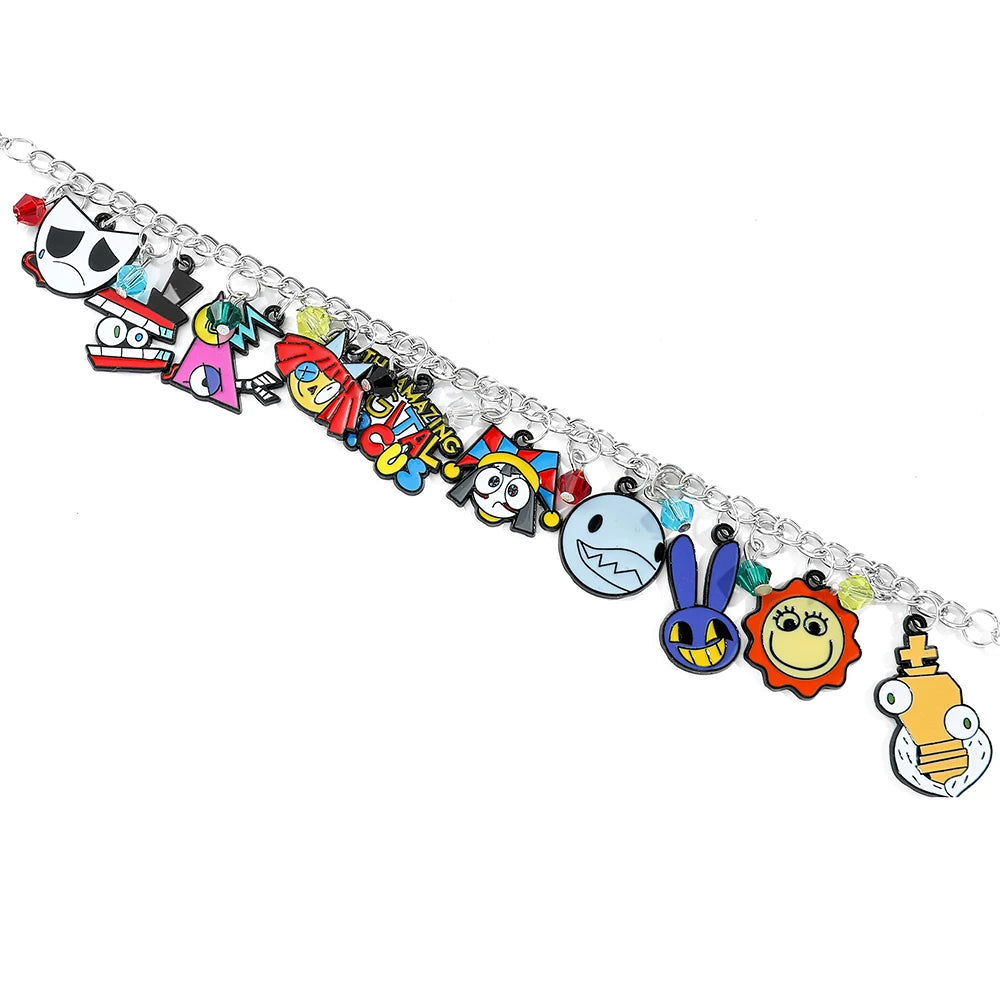 The Amazing Digital Circus Bracelets Cartoon Anime Figure Enamel Pendant Bangles TADC Pomni Caine Jax Ragatha Hanging Hand Chain