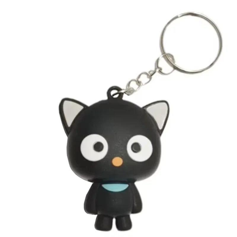Chococat PVC Keychain Keyring Anime Black Cat Kawaii Cute Keychains Mascot Key Holder