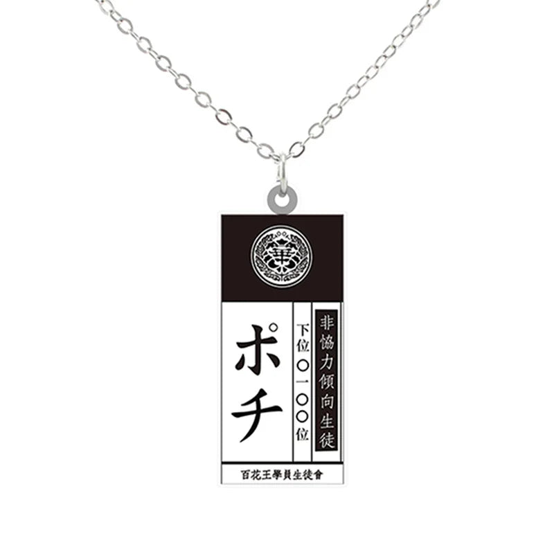 Anime Kakegurui Icons Vintage Resin Crafts Necklace Compulsive Gambler New PVC Cosplay Pendant Jewelry