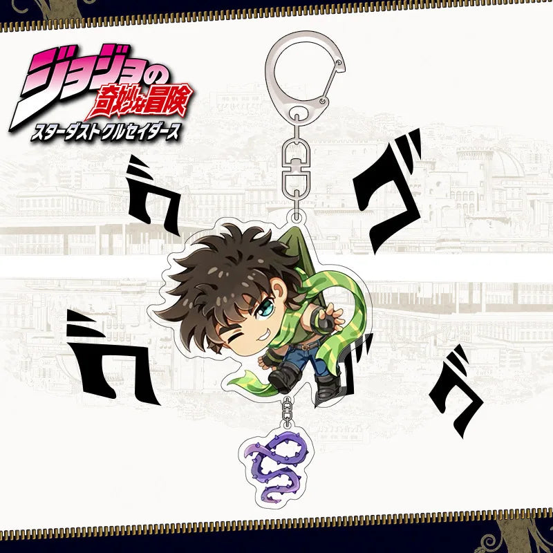 Anime Adventure Man Keychain Q Version Figures Cosplay Key Chain Cartoon Print Acrylic Pendant Bag Jewerly Gift