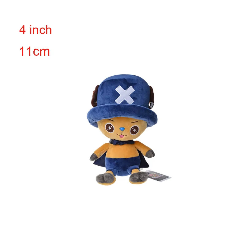 Anime One Piece Plush Toys Luffy Chopper Sabo Plush Doll Stuffed Kawaii Cute Toy Chopper Doll Keychain Halloween Gift for Child