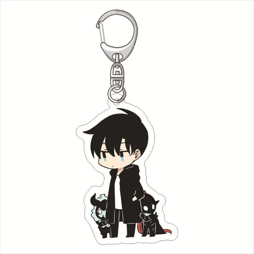 Anime Keychain Solo Leveling Acrylic Accessaries Cartoon Bag Pendant Gift Cute Bag Charm Keyring Friends Fans Gifts