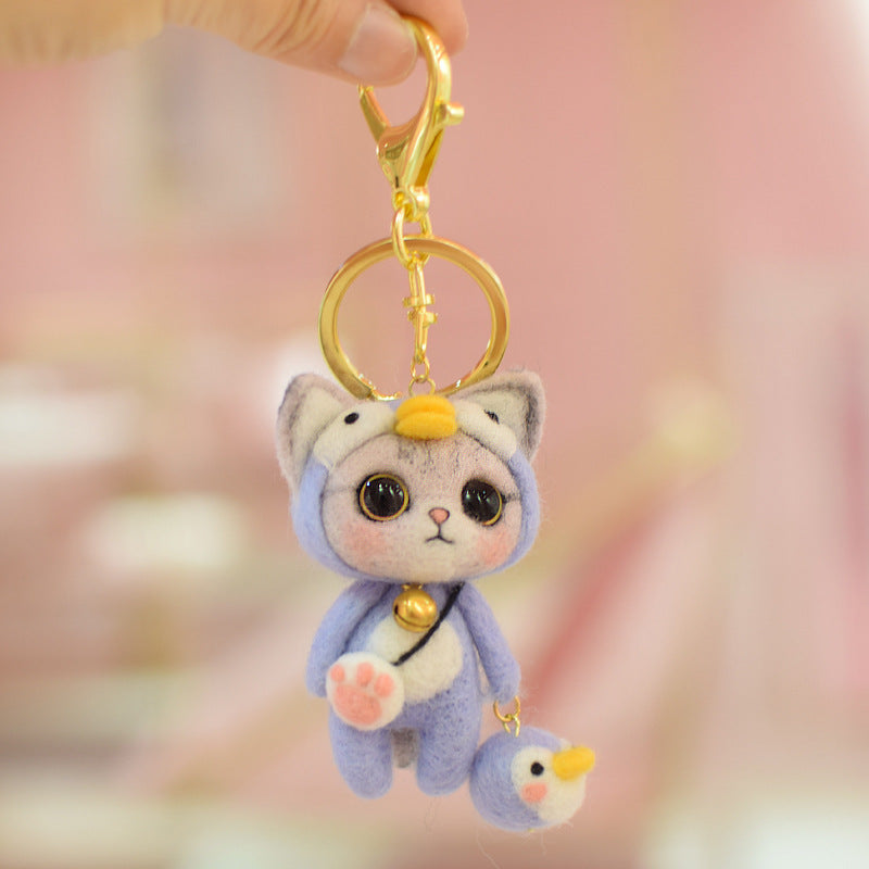 Simulation Cat Key Pendant Creative Doll Gift Material Package