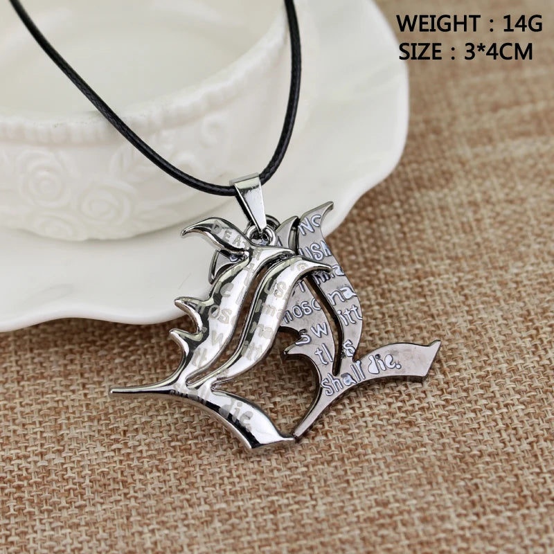 Anime Death Note Necklace Misa Amane Cosplay Halberd Pendant Necklaces Cross Halloween Choker Accessories Jewelry Gift