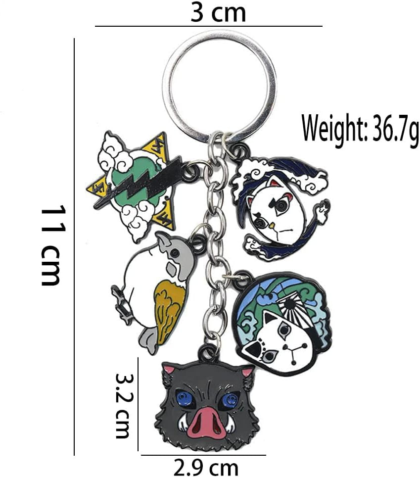 Demon Slayer Keychain: Kimetsu No Yaiba Enamel Keychains Decor Pendant Hanging Ornament