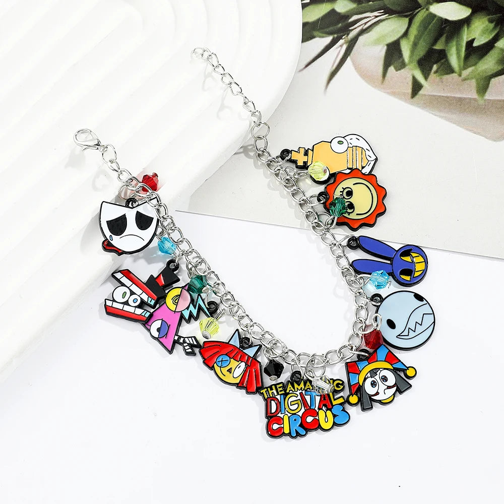 The Amazing Digital Circus Bracelets Cartoon Anime Figure Enamel Pendant Bangles TADC Pomni Caine Jax Ragatha Hanging Hand Chain