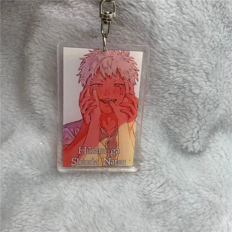 Anime Keychain Hikaru Ga Shinda Natsu Hikaru Yoshiki Acrylic Keyring Strap Figure Hanging Accessories 6Cm