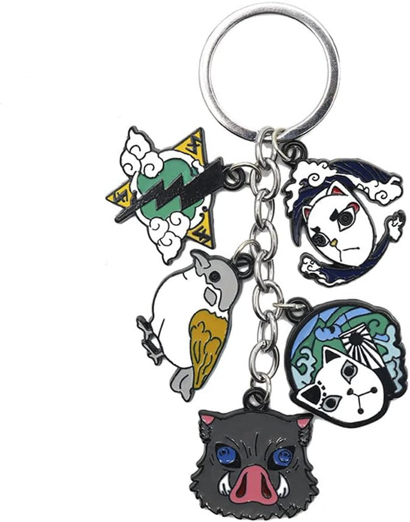 Demon Slayer Keychain: Kimetsu No Yaiba Enamel Keychains Decor Pendant Hanging Ornament