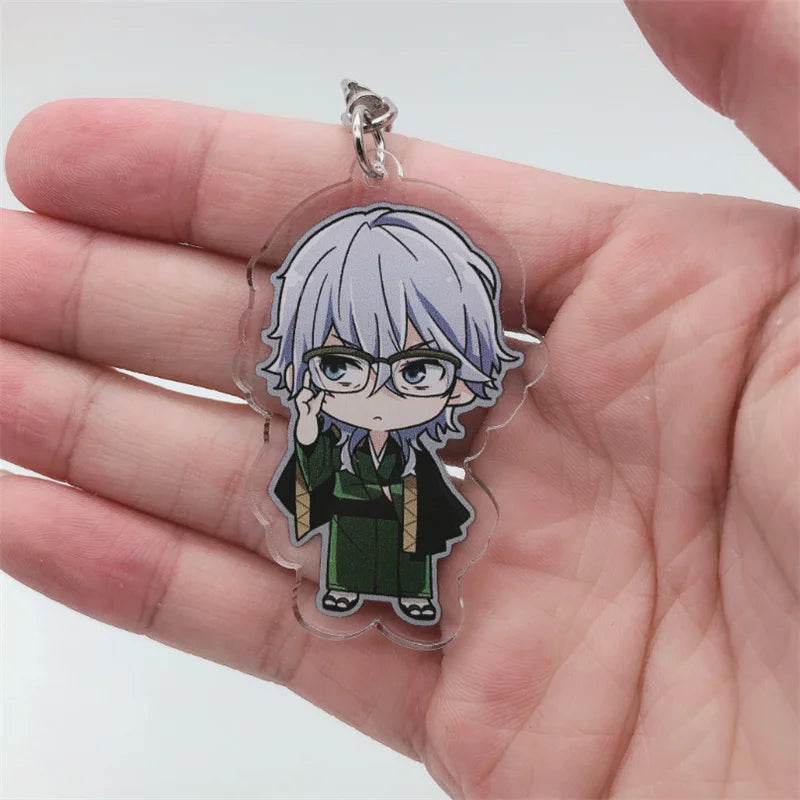 Anime Dogs Keychain Nakajima Atsushi Dazai Osamu Ryunosuke Akutagawa Cosplay Key Chain Pendant Cartoon Badge