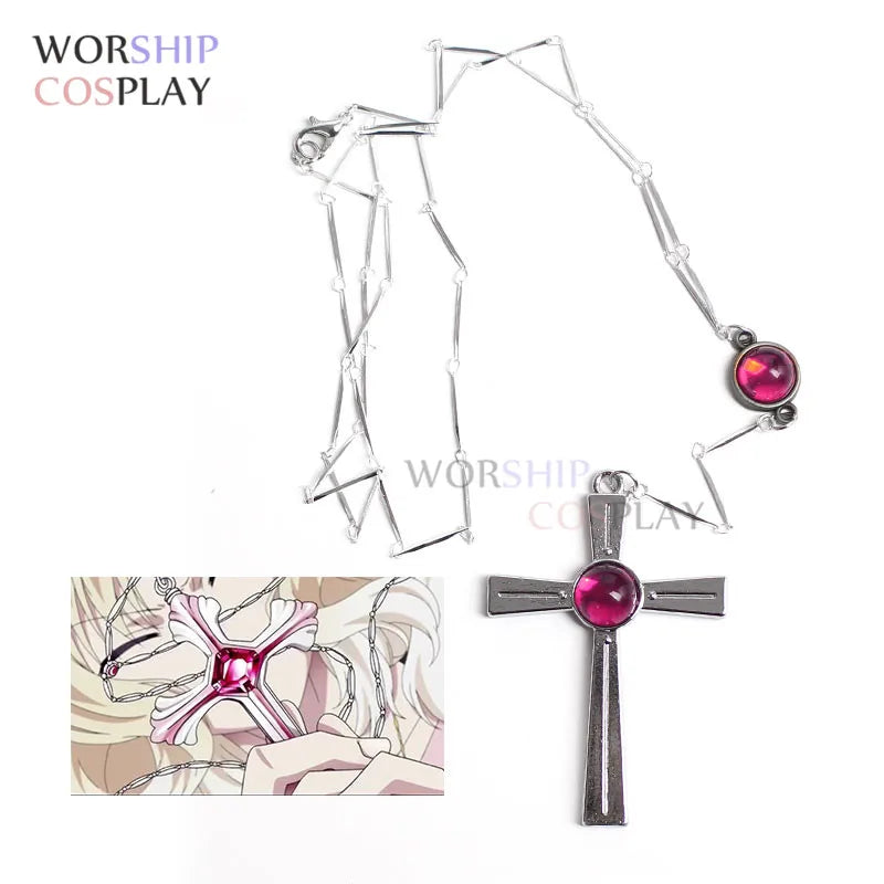 DIABOLIK LOVERS Komori Yui Cosplay Cross Necklace Headwear Hairpin Anime Accessories Prop Gift