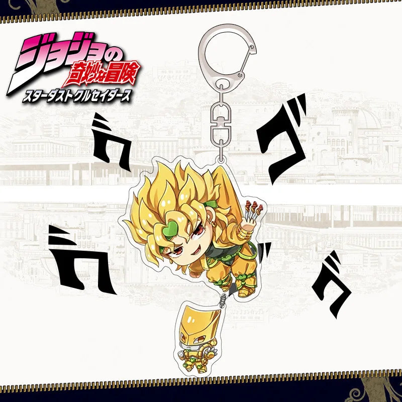 Anime Adventure Man Keychain Q Version Figures Cosplay Key Chain Cartoon Print Acrylic Pendant Bag Jewerly Gift