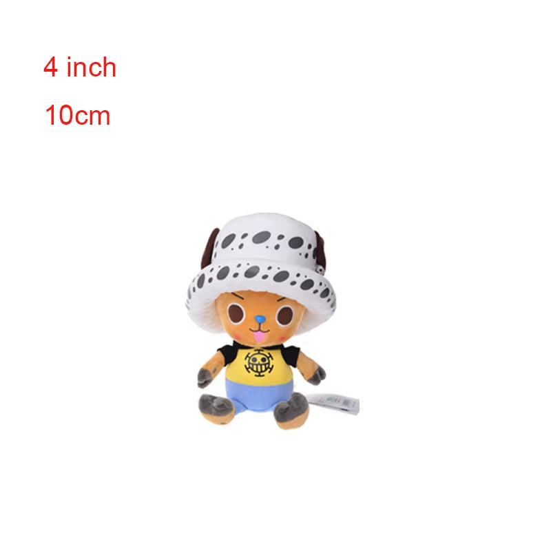 Anime One Piece Plush Toys Luffy Chopper Sabo Plush Doll Stuffed Kawaii Cute Toy Chopper Doll Keychain Halloween Gift for Child