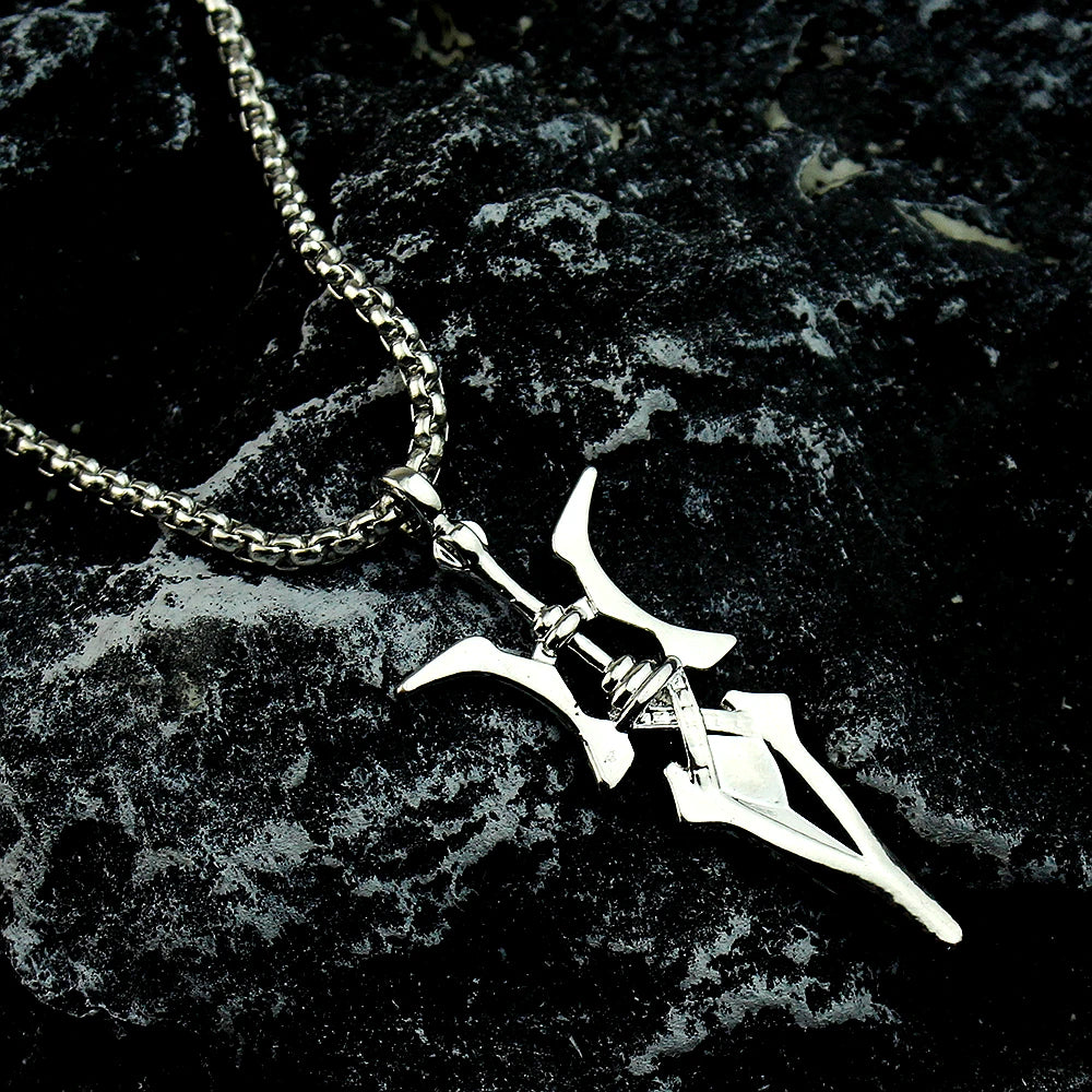 Anime Death Note Necklace Misa Amane Cosplay Halberd Pendant Necklaces Cross Halloween Choker Accessories Jewelry Gift