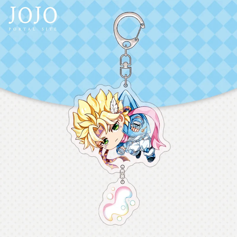 Anime Adventure Man Keychain Q Version Figures Cosplay Key Chain Cartoon Print Acrylic Pendant Bag Jewerly Gift