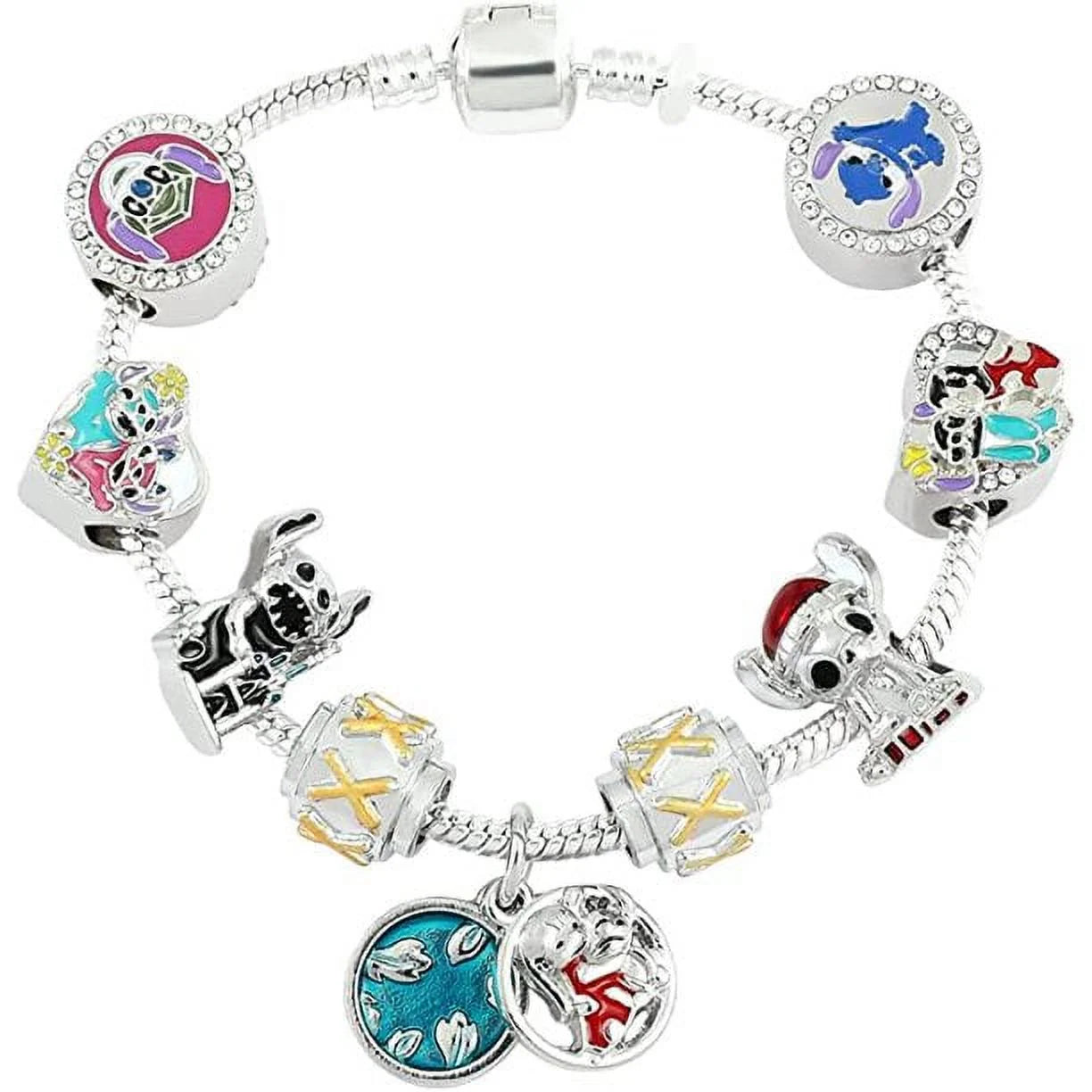 Anime Stitch Charm Bracelet, 6.7''
