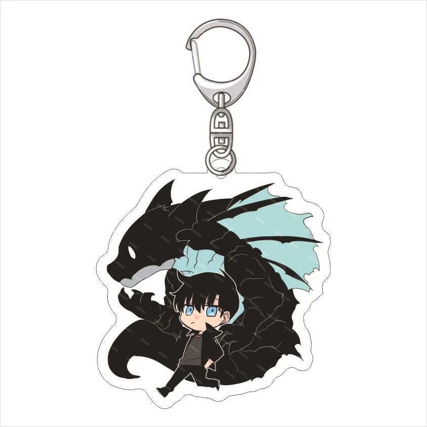 Anime Keychain Solo Leveling Acrylic Accessaries Cartoon Bag Pendant Gift Cute Bag Charm Keyring Friends Fans Gifts
