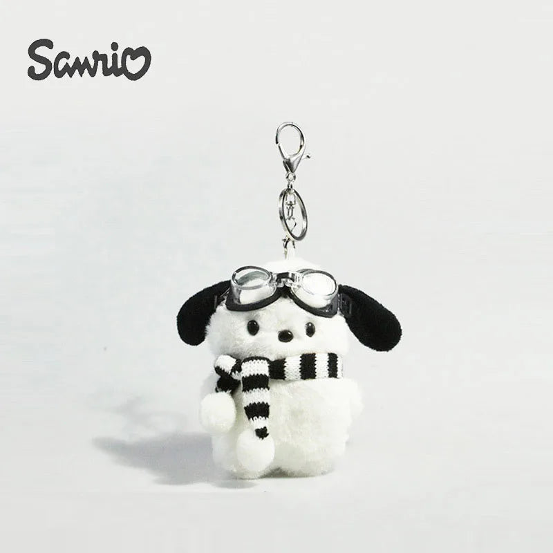 Plush Toys Doll Keychain Kawaii Pochacco Anime Pendant Keyring Cute Children Toy Plushie Keychains Girls Birthday Gifts
