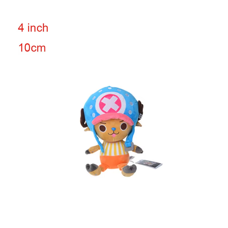 Anime One Piece Plush Toys Luffy Chopper Sabo Plush Doll Stuffed Kawaii Cute Toy Chopper Doll Keychain Halloween Gift for Child