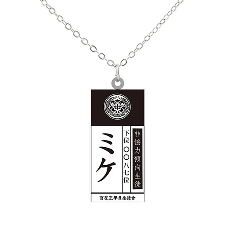 Anime Kakegurui Icons Vintage Resin Crafts Necklace Compulsive Gambler New PVC Cosplay Pendant Jewelry