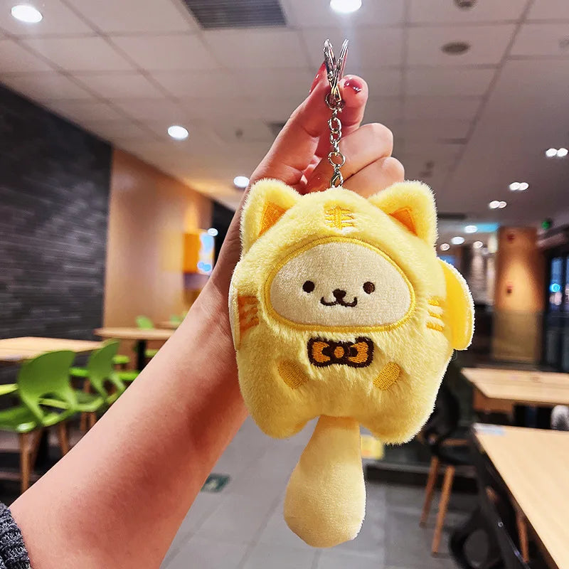 산리오 Fish Plush Keychain Cartoon Sanrio Plush Cinnamoroll 쿠로미 시나모롤 Pompompurin 키링 Cartoon Anime Pendant Kawaii Bag Decor Kid Girl