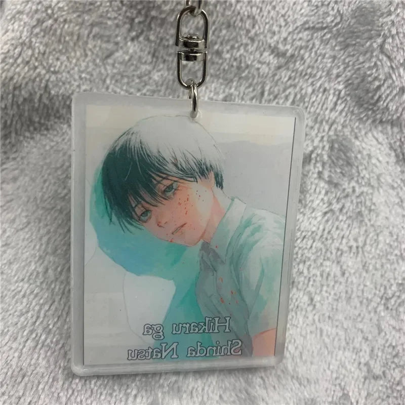 Anime Keychain Hikaru Ga Shinda Natsu Hikaru Yoshiki Acrylic Keyring Strap Figure Hanging Accessories 6Cm