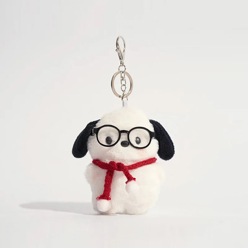 Plush Toys Doll Keychain Kawaii Pochacco Anime Pendant Keyring Cute Children Toy Plushie Keychains Girls Birthday Gifts