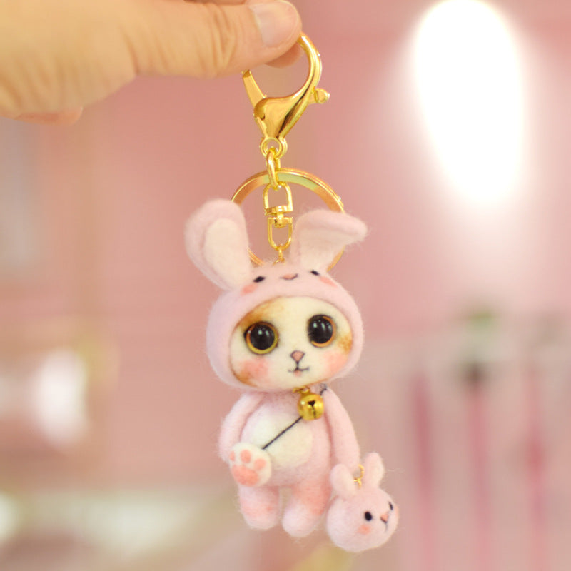Simulation Cat Key Pendant Creative Doll Gift Material Package