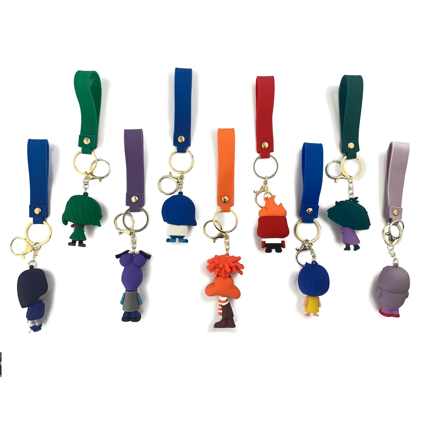 3D Cartoon inside Out 2 Keychain Anime Cartoon Character Keychain Pendant Personality Creative Soft Glue Doll Small Pendant
