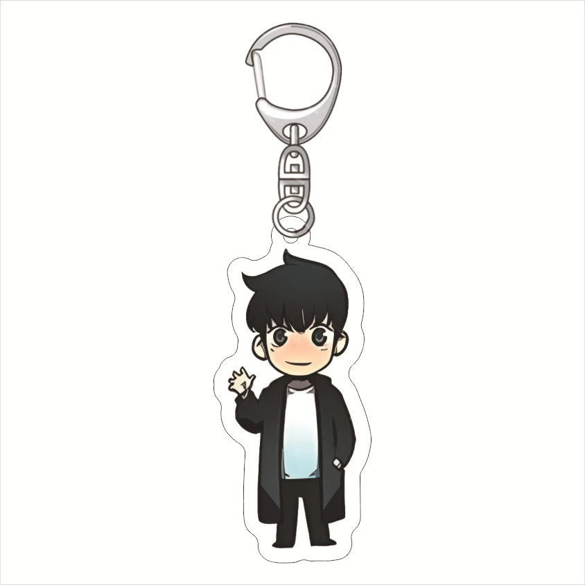 Anime Keychain Solo Leveling Acrylic Accessaries Cartoon Bag Pendant Gift Cute Bag Charm Keyring Friends Fans Gifts