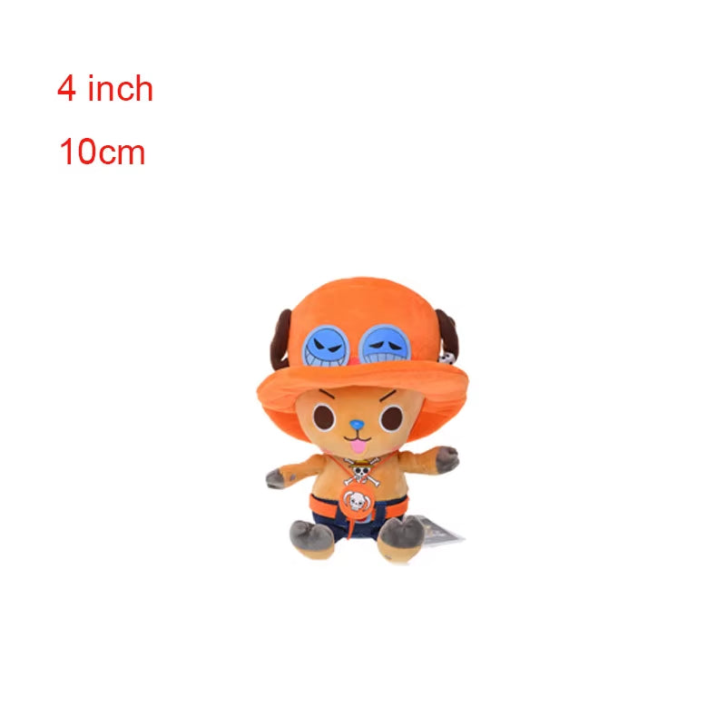 Anime One Piece Plush Toys Luffy Chopper Sabo Plush Doll Stuffed Kawaii Cute Toy Chopper Doll Keychain Halloween Gift for Child