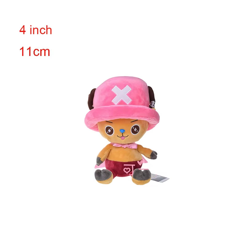 Anime One Piece Plush Toys Luffy Chopper Sabo Plush Doll Stuffed Kawaii Cute Toy Chopper Doll Keychain Halloween Gift for Child