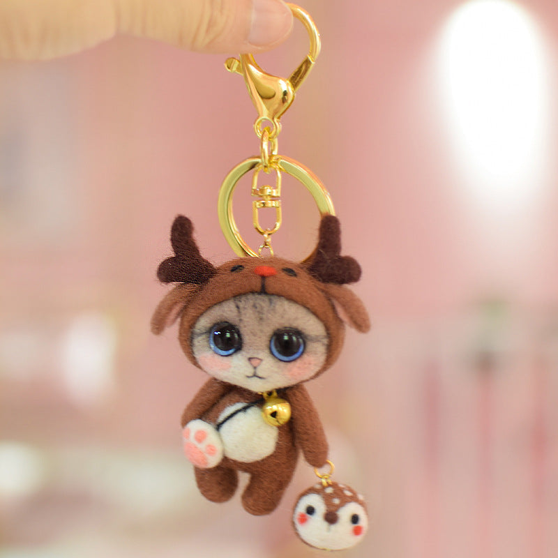 Simulation Cat Key Pendant Creative Doll Gift Material Package