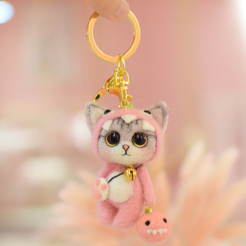 Simulation Cat Key Pendant Creative Doll Gift Material Package