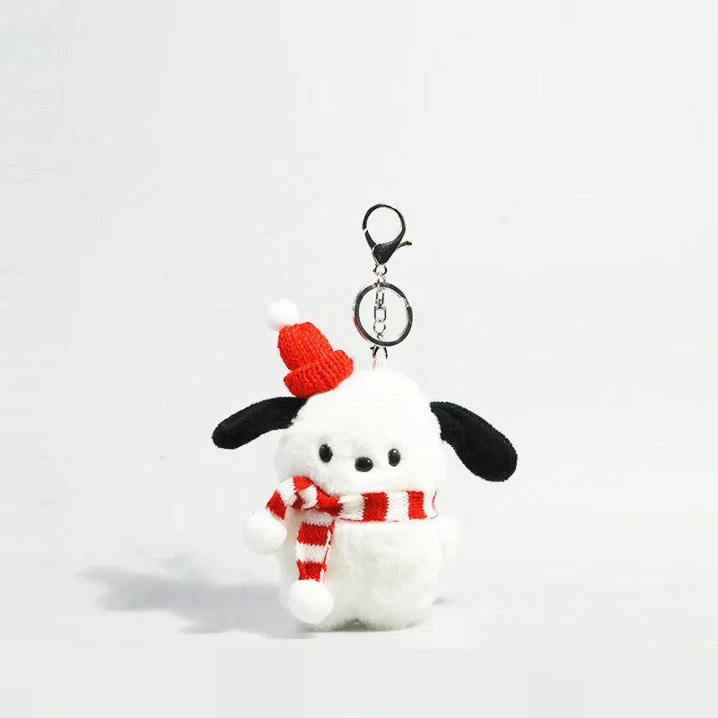 Plush Toys Doll Keychain Kawaii Pochacco Anime Pendant Keyring Cute Children Toy Plushie Keychains Girls Birthday Gifts