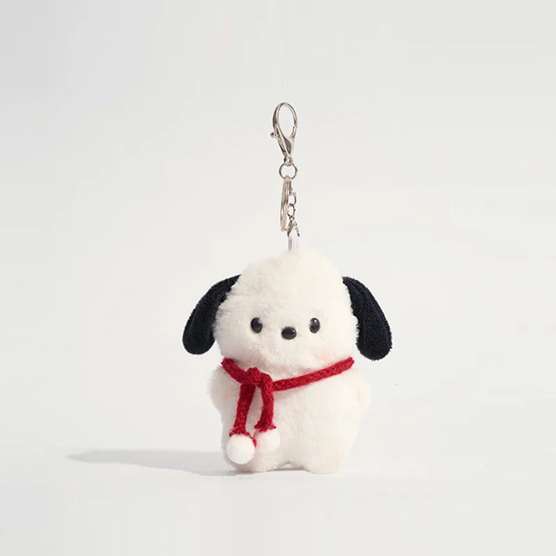 Plush Toys Doll Keychain Kawaii Pochacco Anime Pendant Keyring Cute Children Toy Plushie Keychains Girls Birthday Gifts