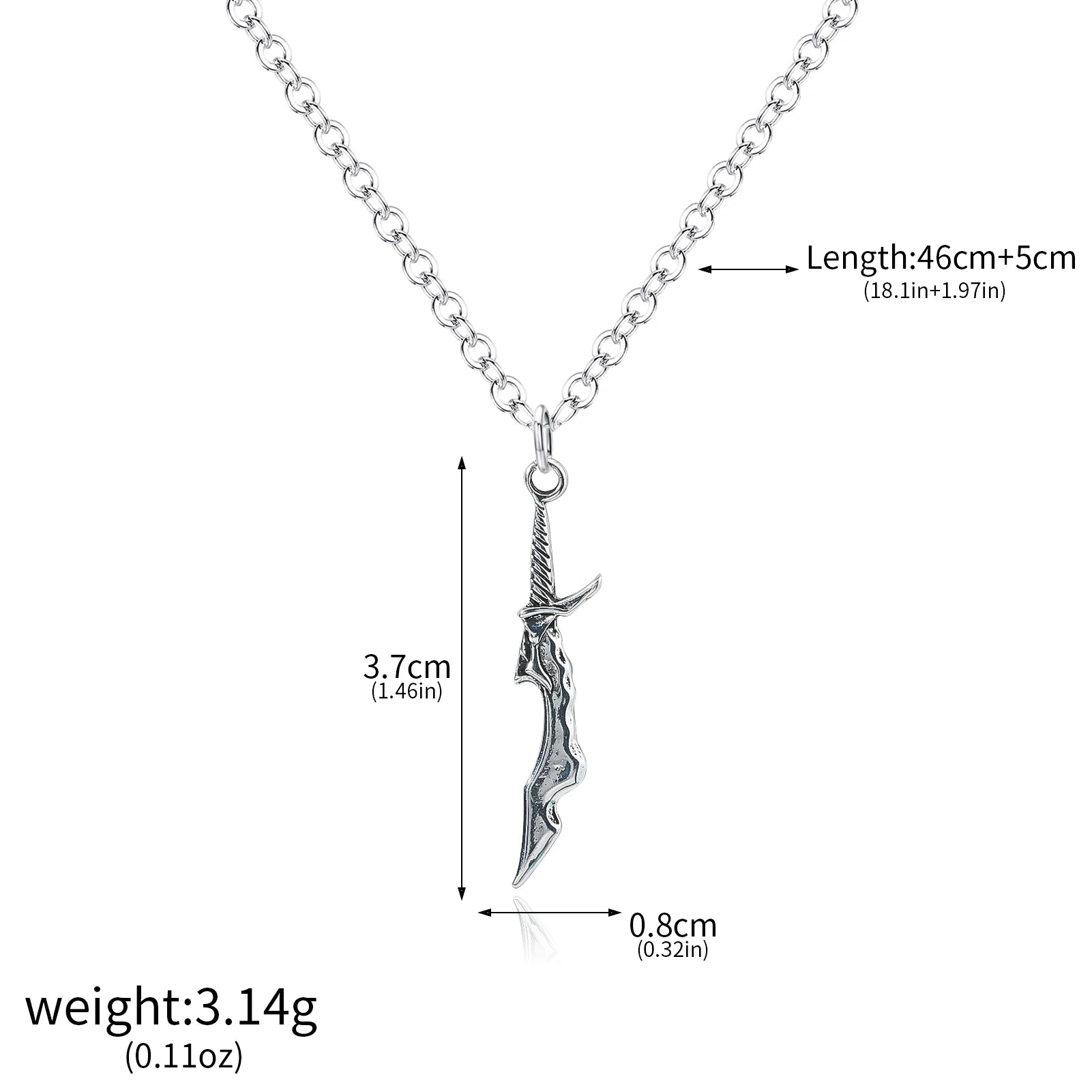 Anime Solo and Leveling Necklace Short Blade Pendant Necklace Sung Jin-Woo Yoo Jin-Ho Necklace Jewelry Cosplay Props Gifts