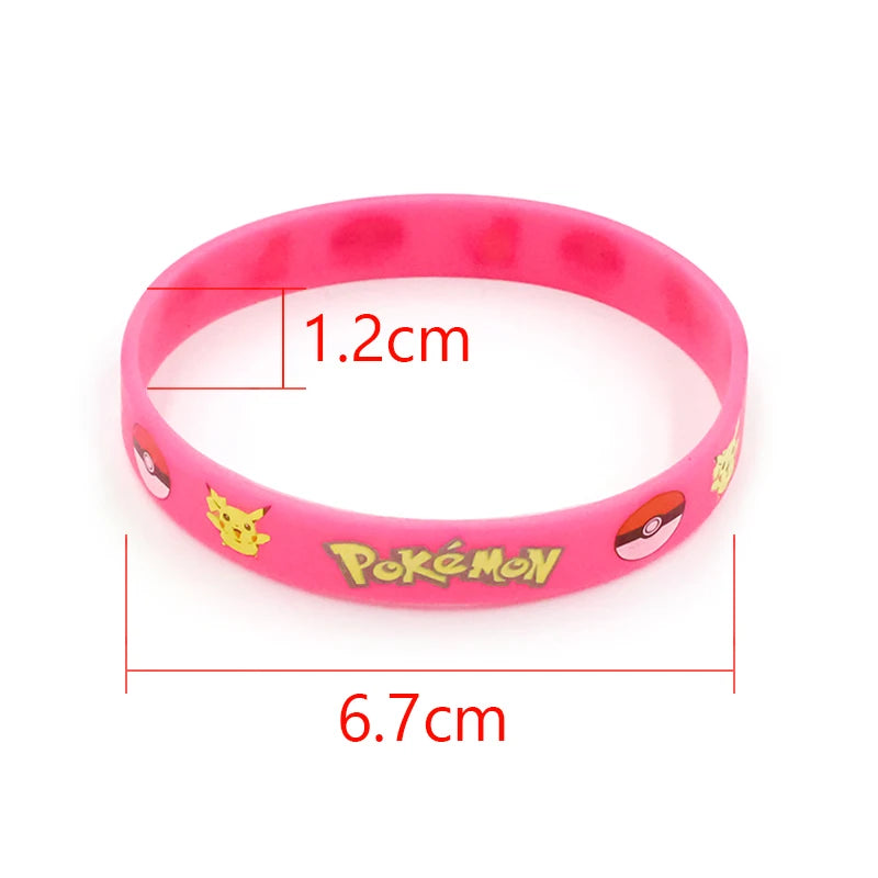 Pokemon Bracelet Anime Pocket Pikachu Noctilucent Cartoon Silicone Wristband Bracelets Party Gifts Cosplay Accessoires Toys