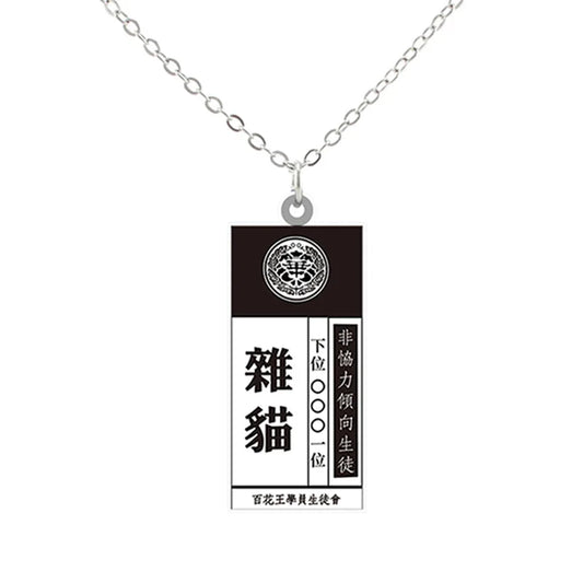 Anime Kakegurui Icons Vintage Resin Crafts Necklace Compulsive Gambler New PVC Cosplay Pendant Jewelry