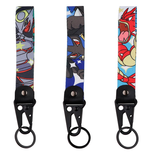 Anime Monsters Keychain Japanese Characters Key Holder Backpack Keyrings Motorcycles Keychain Kids Fans Adorn Key Rings Gifts