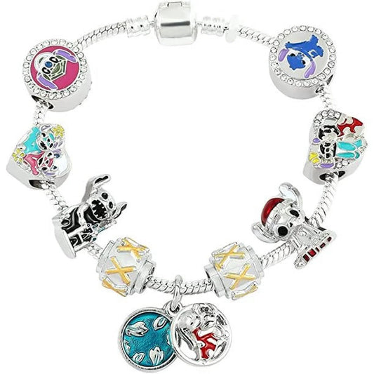Anime Stitch Charm Bracelet, 6.7''