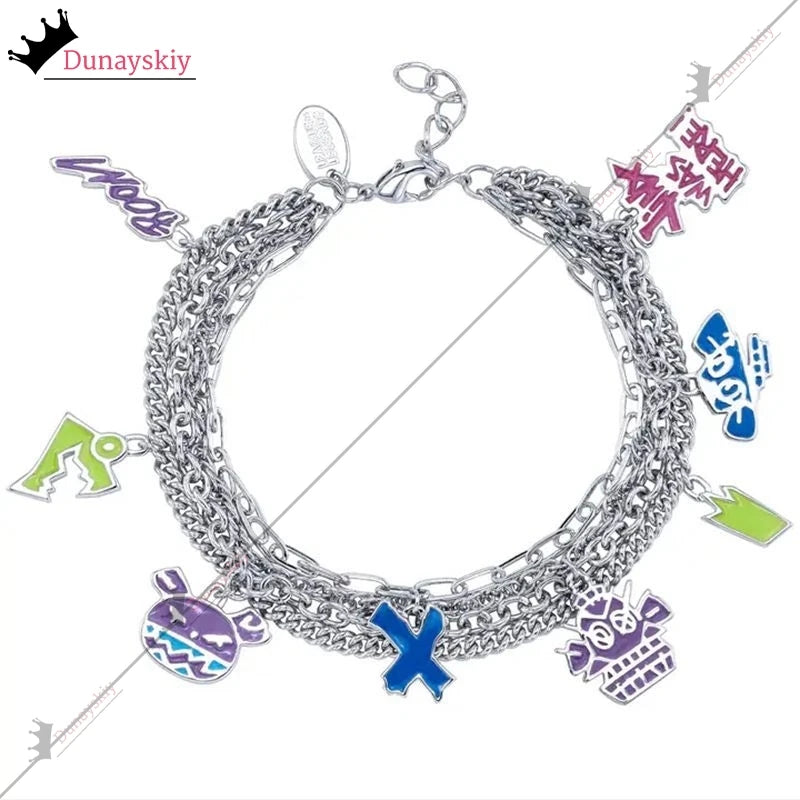 Arcane Jinx Cospaly Costumes Necklace Anime Game Arcane Season 2 Role-Playing Jewerly Anime Party Same Style Wearing Chain Gift